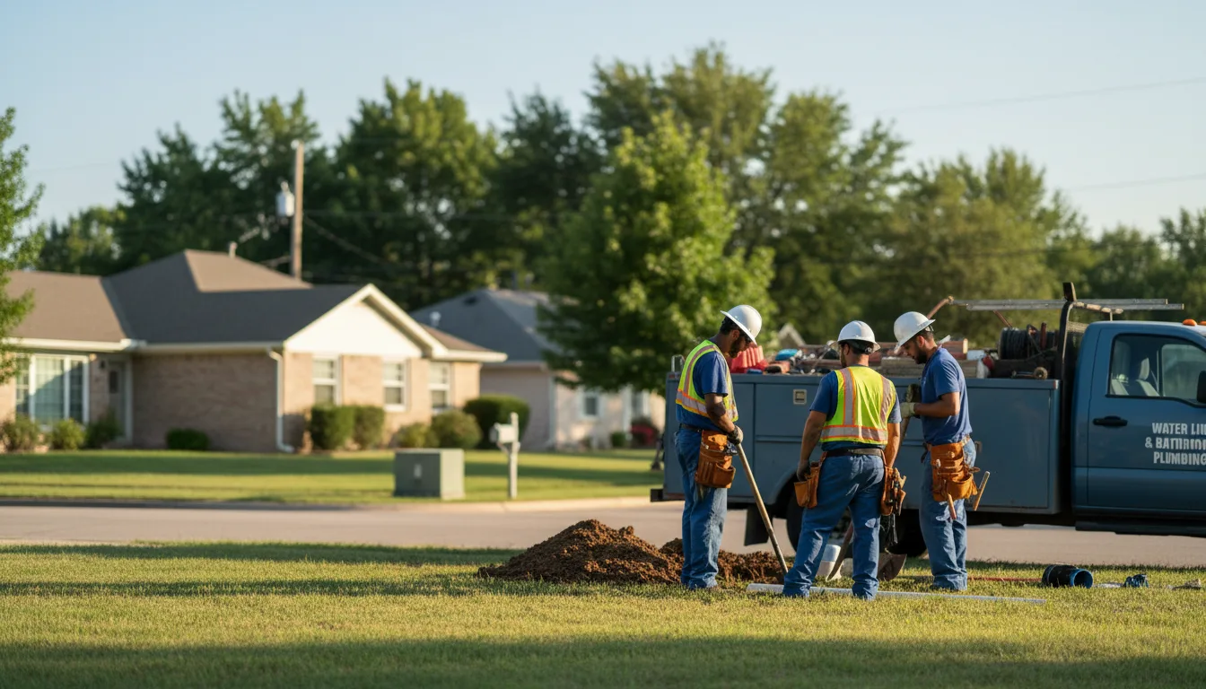 Residential water line and bathroom plumbing service in Foster City, MI
